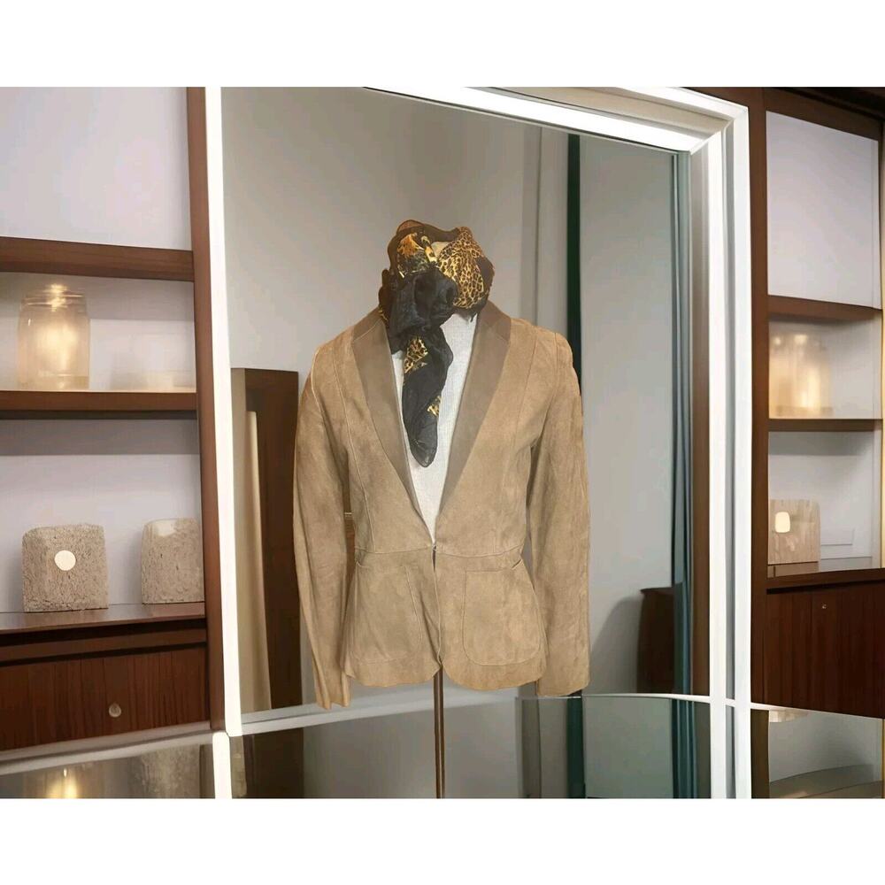 FALCONERI Italy $485 Fine Leather Suede Womens Jacket Size XS